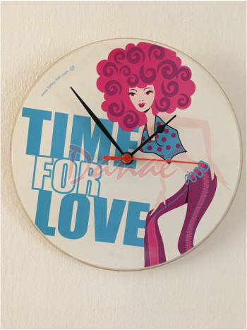 Nástěnné hodiny do dívčí izby - Time for Love