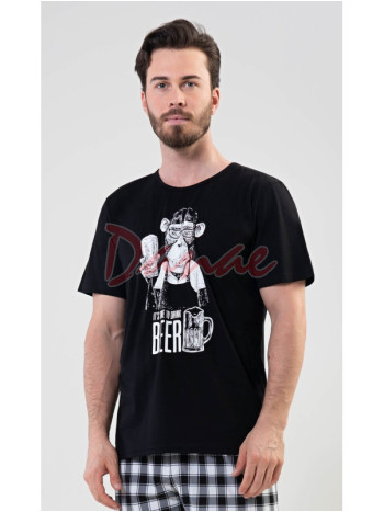 Pánské pyžamo s opicí Time to drink