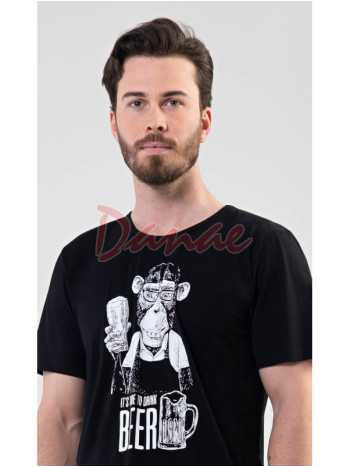 Pánské pyžamo s opicí Time to drink