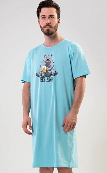 Medvěd a pivo - pánská noční košile