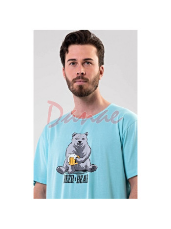 Medvěd a pivo - pánská noční košile
