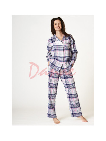 Flanelové pyžamo Key - dámské - kárované