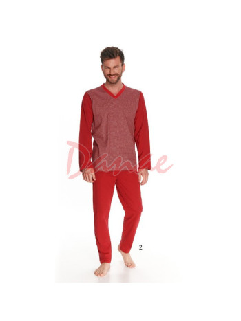 Nadměrné pánské pyžamo Victor červené