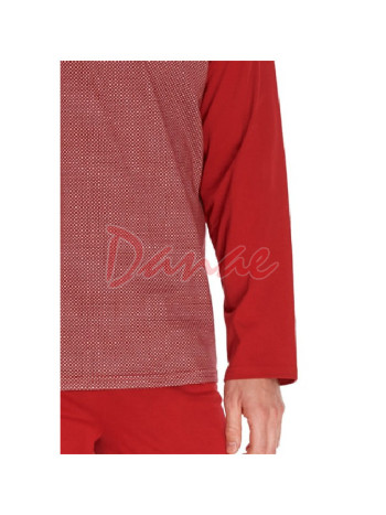 Nadměrné pánské pyžamo Victor červená