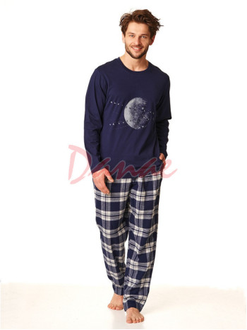 Pánské pyžamo s flanelovými kalhotami - Moon