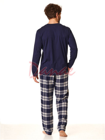 Pánské pyžamo s flanelovými kalhotami - Moon