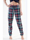 Dámské pyžamové kalhoty s károvaným vzorem