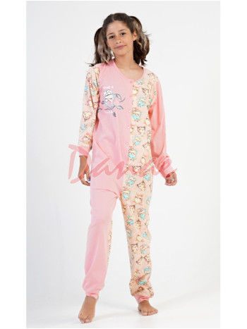 Dětský overal se sovičkami Have a nice day růžová