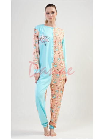 Dámský overal se sovičkami Have a nice day zelená