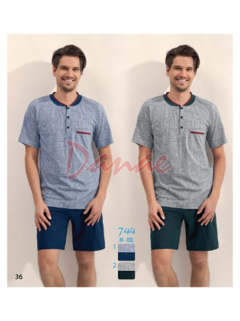 Jeans pyžamo pánské krátké - Luna 744