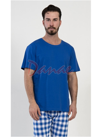 Pánské pyžamo Secret - krátký rukáv - dlouhé kalhoty