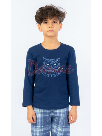 Chlapecké pyžamo dlouhé kalhoty s patentem Nightbird