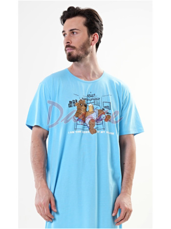 Pánská noční košile s obrázkem Medvěd pán domu