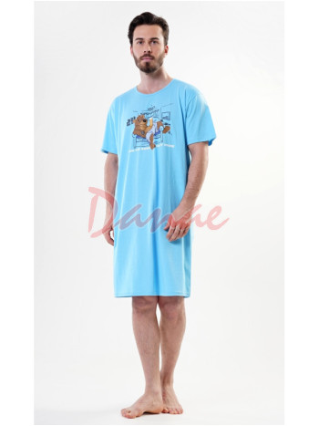 Pánská noční košile s obrázkem Medvěd pán domu