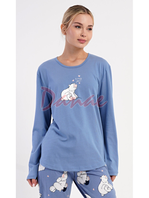 Dámské pyžamo dlouhé s medvídkem - Miss You