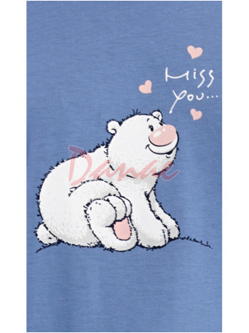 Dámské pyžamo dlouhé s medvídkem - Miss You