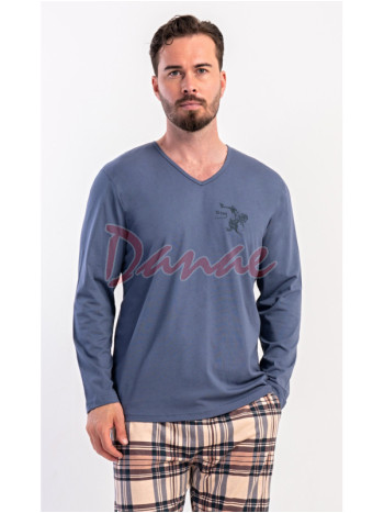 Pánské bavlněné pyžamo dlouhé s pivem - Friday