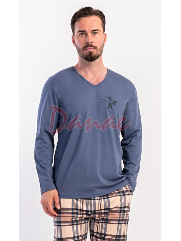 Pánské bavlněné pyžamo dlouhé Trust