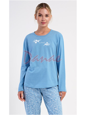 Dámské pyžamo dlouhé s květy Natural