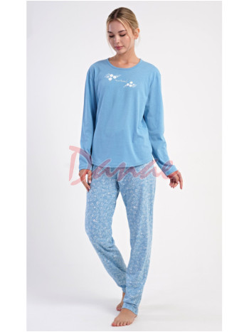 Dámské pyžamo dlouhé s květy Natural