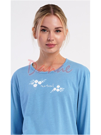 Dámské pyžamo dlouhé s květy Natural