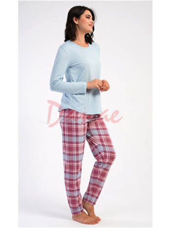 Dámské pyžamo dlouhé Dominica modrá