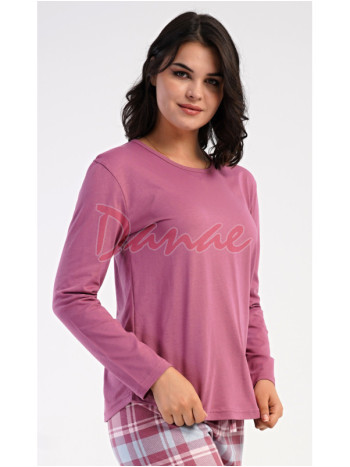 Dámské pyžamo dlouhé Dominica šeříková