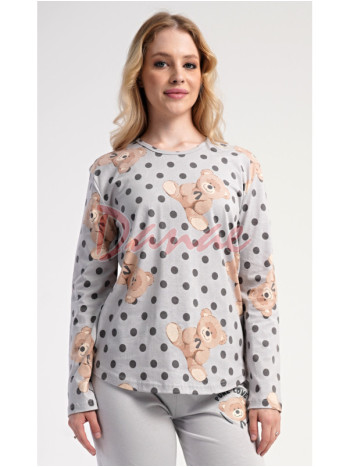 Dámské pyžamo dlouhé s medvídkem