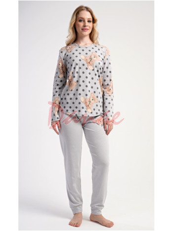 Dámské pyžamo dlouhé s medvídkem