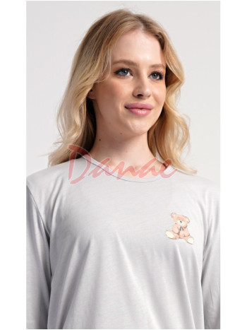 Dámské pyžamo dlouhé s malým medvídkem