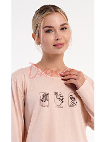 Dámské pyžamo dlouhé Český botanický ráj lososová