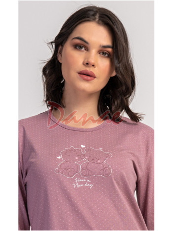 Dámské pyžamo dlouhé bavlněné Emily