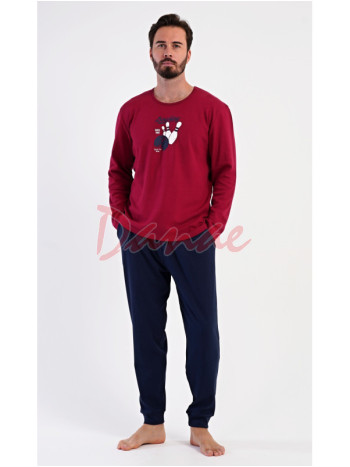 Pánské bavlněné pyžamo dlouhé Bowling