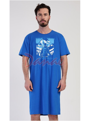 Pánská noční košile krátký rukáv Mountain