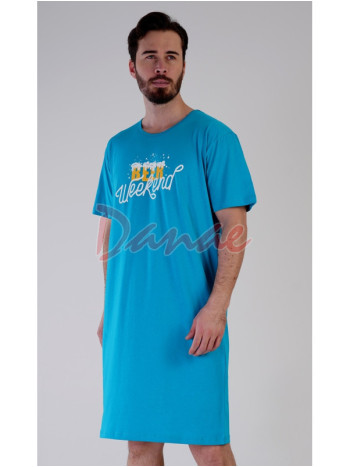 Pánská noční košile krátký rukáv Beer Weekend