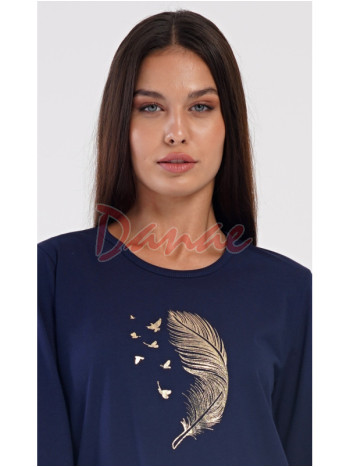 Dámské pyžamo dlouhé nadměrné Pírko