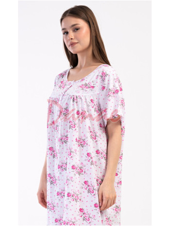 Dámská noční košile s květy krátký rukáv Julie