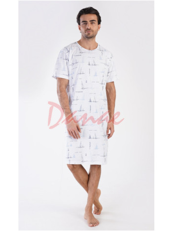 Pánská noční košile krátký rukáv Plachetnice