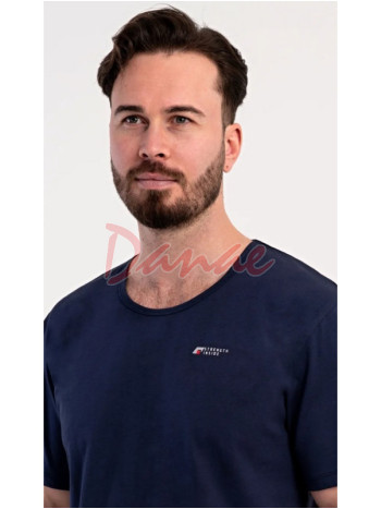 Pánské pyžamo krátké Zdeněk káro šortky modrá