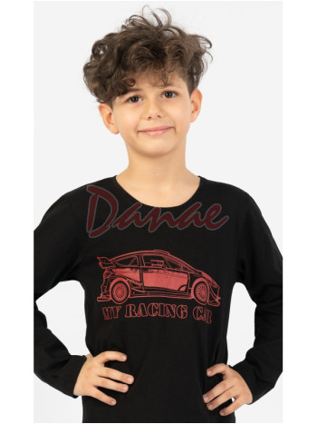 Chlapecké dlouhé bavlněné pyžamo Racing Car